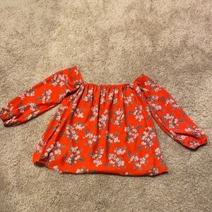 Off the shoulder flowy, light weight blouse